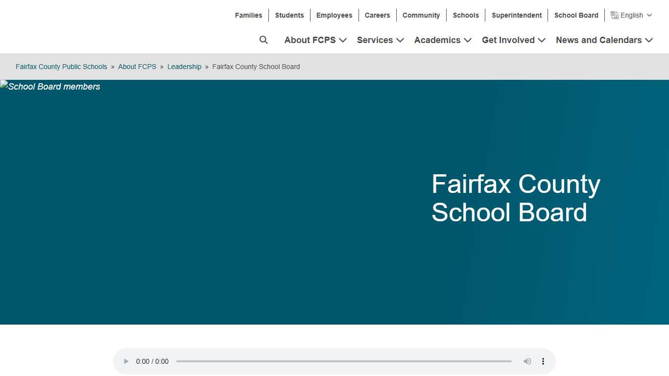 Fairfax County School Board Fairfax County Public Schools